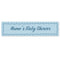 Baby Blue Stripe Personalised Baby Shower Banner - 120cm x 30cm