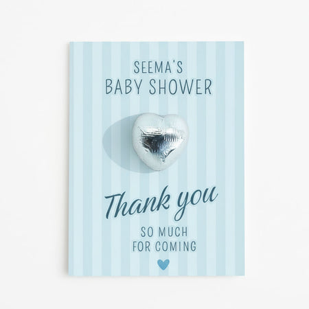 Personalised Baby Shower Favours - Baby Blue - Pack of 8