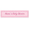Baby Pink Stripe Personalised Baby Shower Banner - 120cm x 30cm