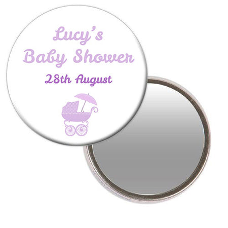 Personalised Pocket Mirror- Baby Shower