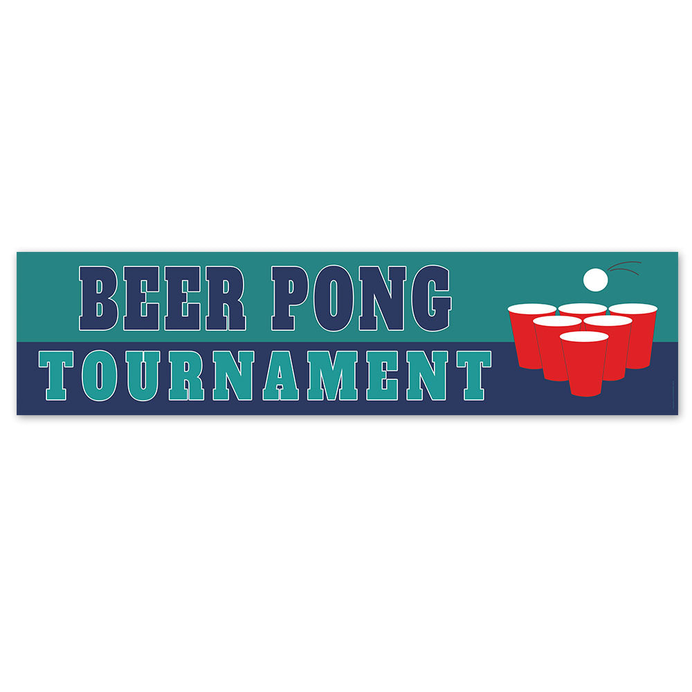 Beer Pong Tournament Banner - 120cm x 30cm
