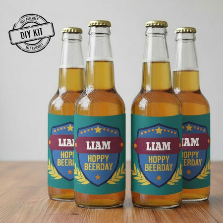 Personalised Beer Party Labels - Sheet of 4