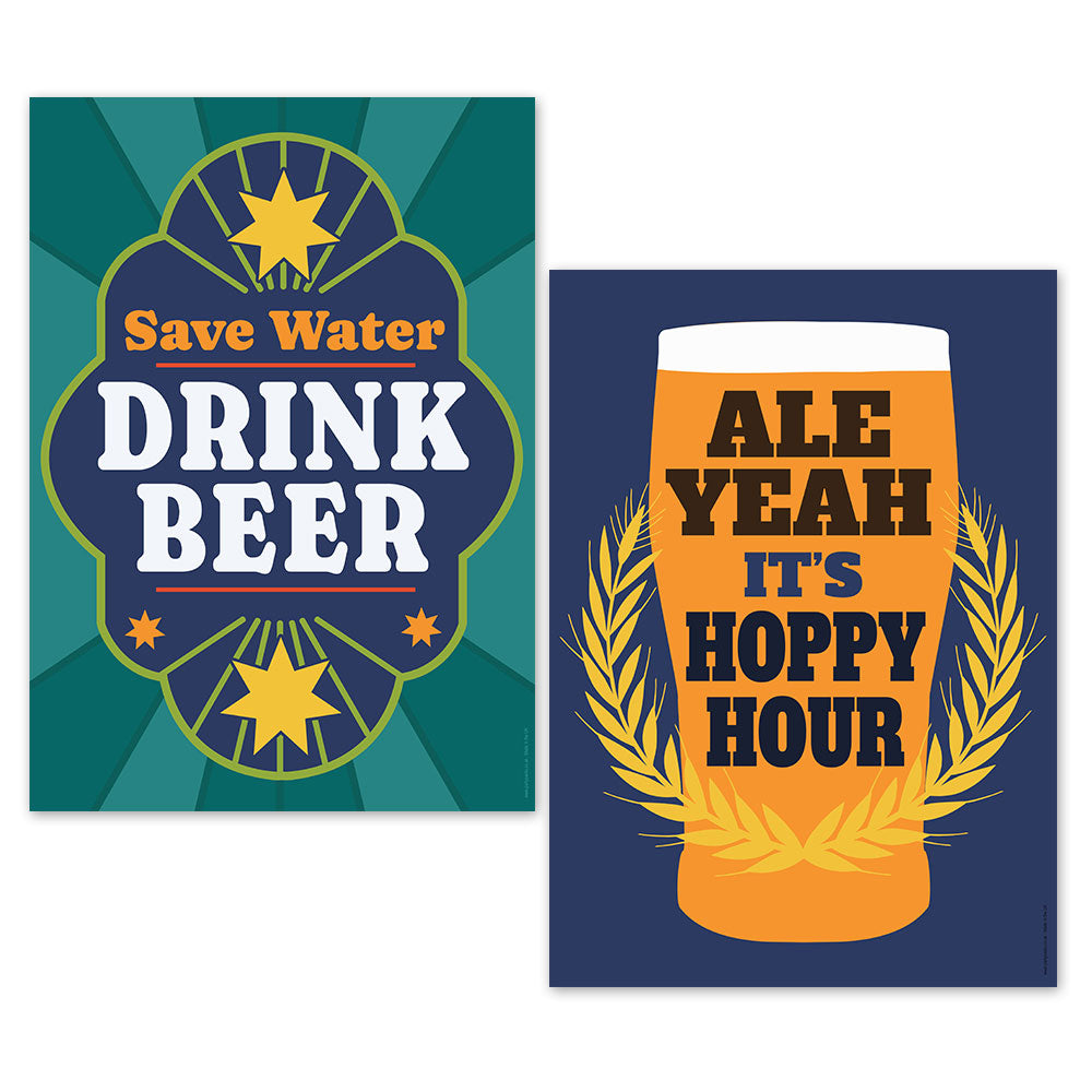 Beer Party Poster Pack - Pack of 2 - A3