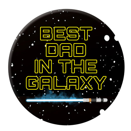Best Dad in the Galaxy Badge -  58mm (Pinned Back) - Each