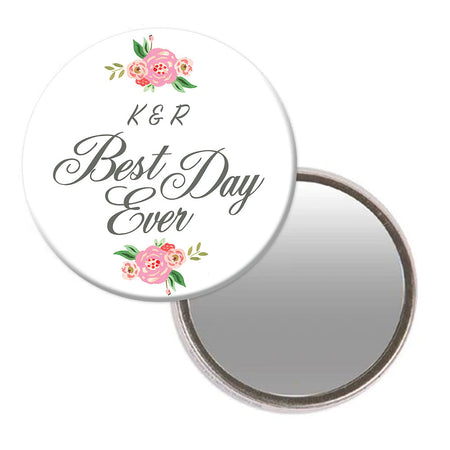 Personalised Pocket Mirror - Best Day Ever Design
