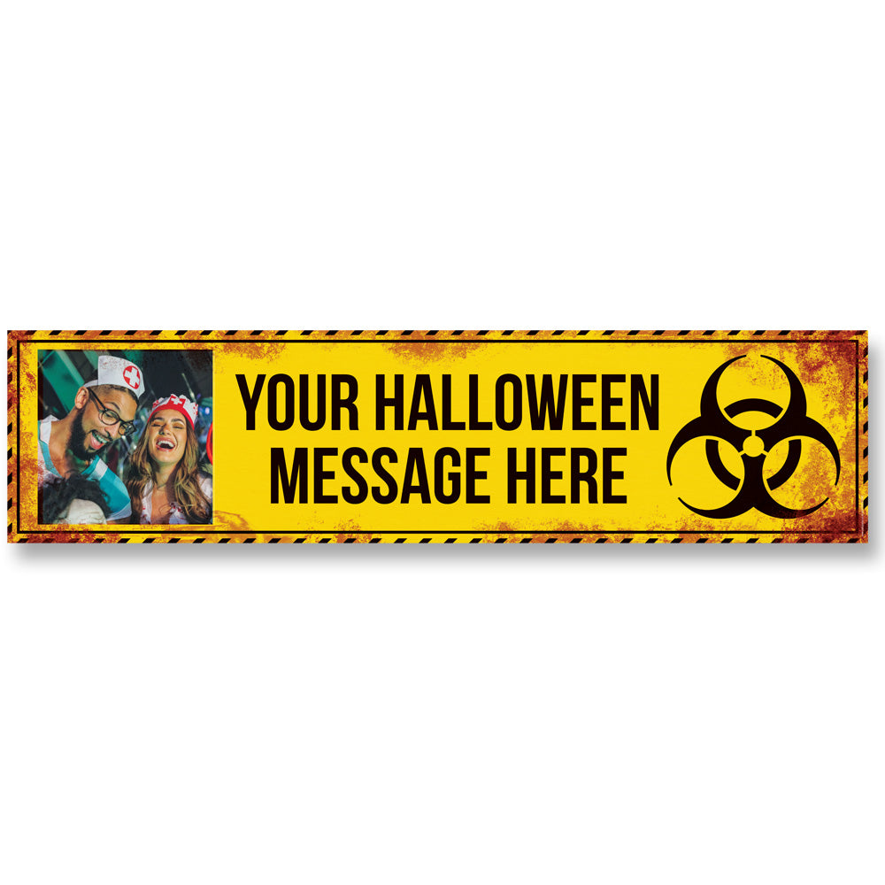 Biohazard Pandemic Halloween Personalised Banner Decoration - 1.2m
