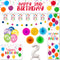 Rainbow Balloons Happy 2nd Birthday Decoration Pack