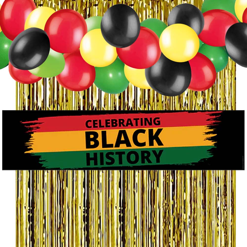 Black History Balloon Backdrop Decoration Kit - 2.5m