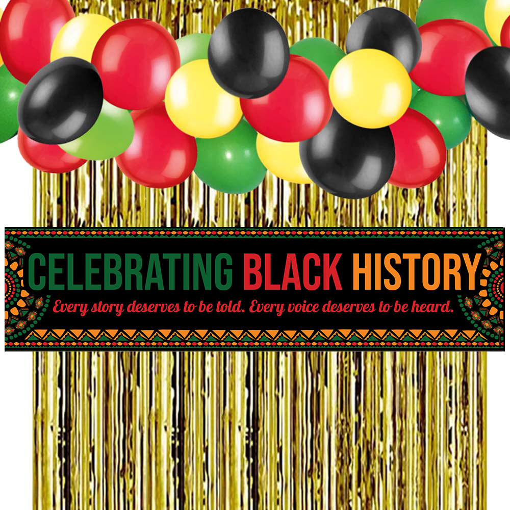 Black History Balloon Backdrop Decoration Kit - 2.5m