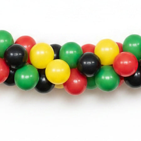 Red, Yellow, Black & Green Balloon Arch DIY Kit - 2.5m