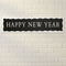 Happy New Year Black and White Banner - 120cm x 30cm