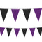 Black & Purple Halloween Fabric Bunting - 8m