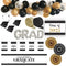 Black and Gold Graduation Party Decoration Pack - Class of 2025