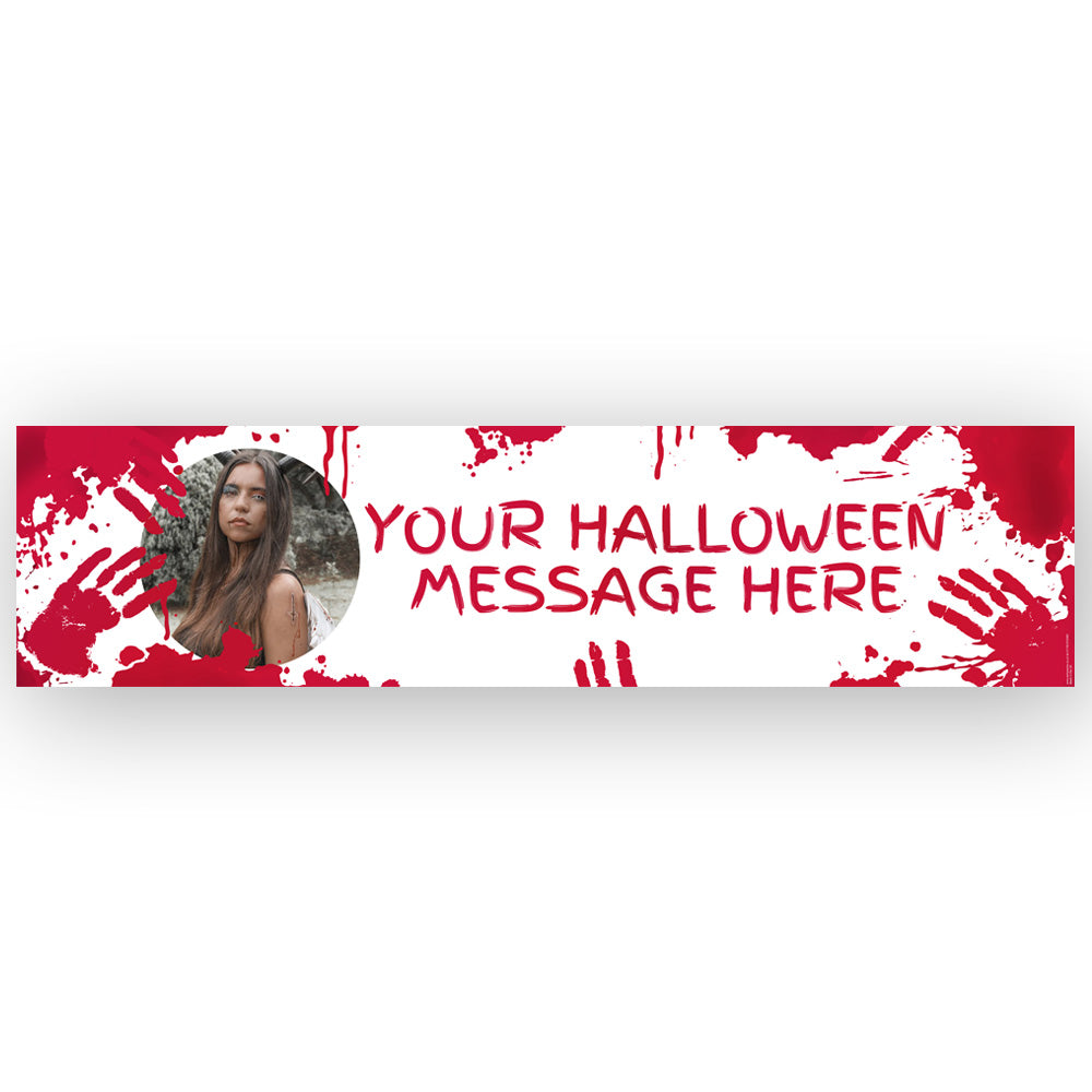 Bloody Halloween Personalised Photo Banner - 1.2m