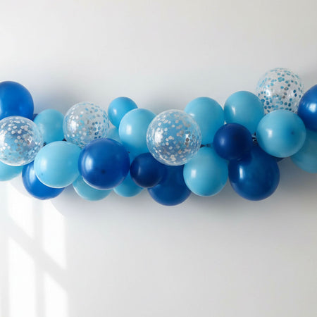 Blue Mix Balloon Arch DIY Kit - 33 Balloons - 2.5m