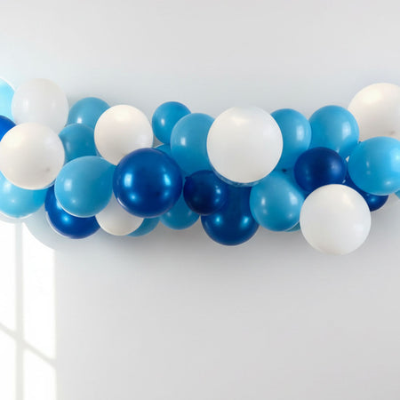 Blue & White Balloon Arch DIY Kit - 30 Balloons - 2.5m