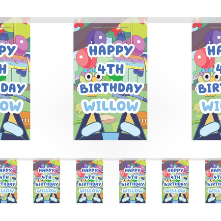 Blue Dog Personalised Bunting – 3m