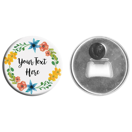 Personalised Bottle Opener Magnet - Boho Festival - 58mm