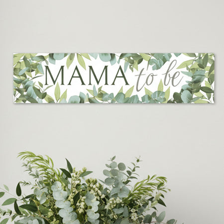 Botanical Baby Shower Mama to Be Banner - 120cm x 30cm