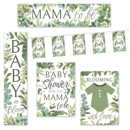 Botanical Baby Shower Paper Decoration Pack