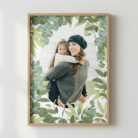 Botanical Leaves Personalised Photo Poster - A3