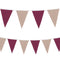 Burgundy & Coffee Fabric Bunting - 8m