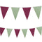 Burgundy & Olive Fabric Bunting - 8m