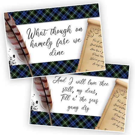 Burns Night Scroll Poster Decorations - Pack of 2