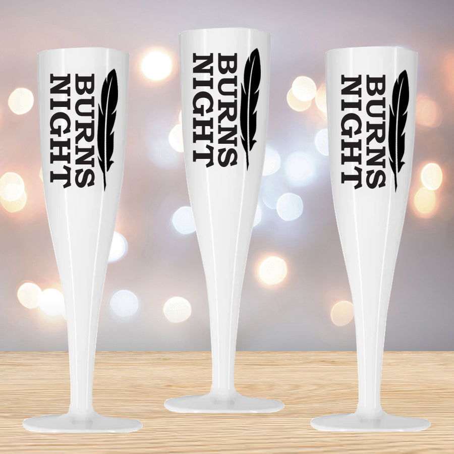 Burns Night Personalised Champagne & Prosecco Flute Glass - 175ml - Each
