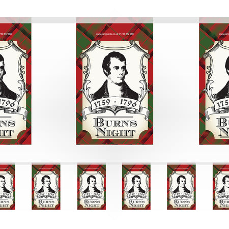 Burns Night Paper Flag Bunting - 2.4m