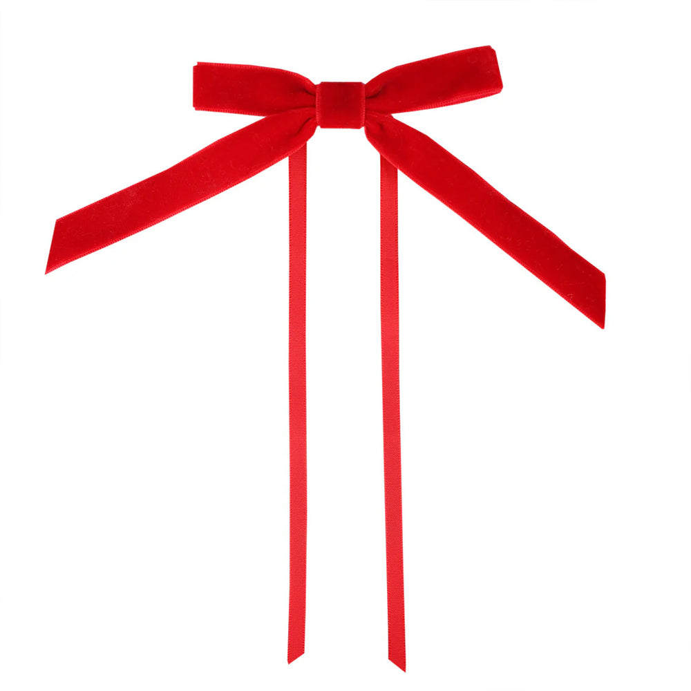 Red Velvet Bows - Pack of 8