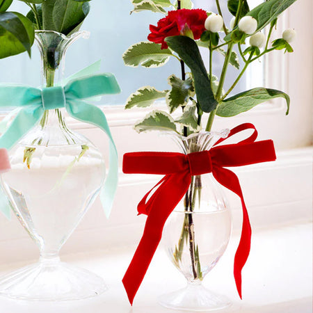 Red Velvet Bows - Pack of 8