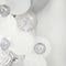 Silver Metallic Mini Latex Balloons - 5