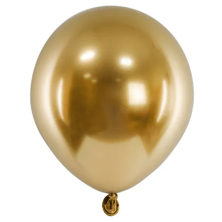 Gold Metallic Mini Latex Balloons - 5