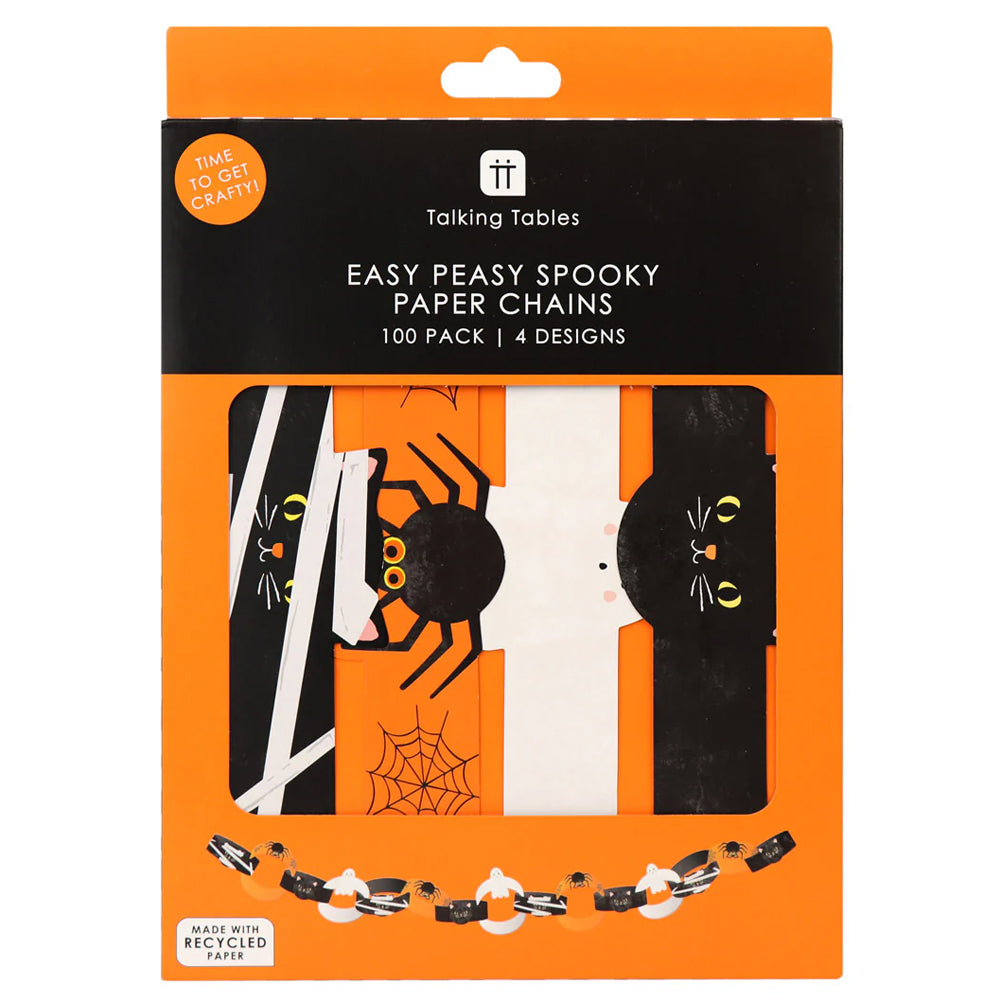 Halloween Themed Paper Chains - 100 Pack
