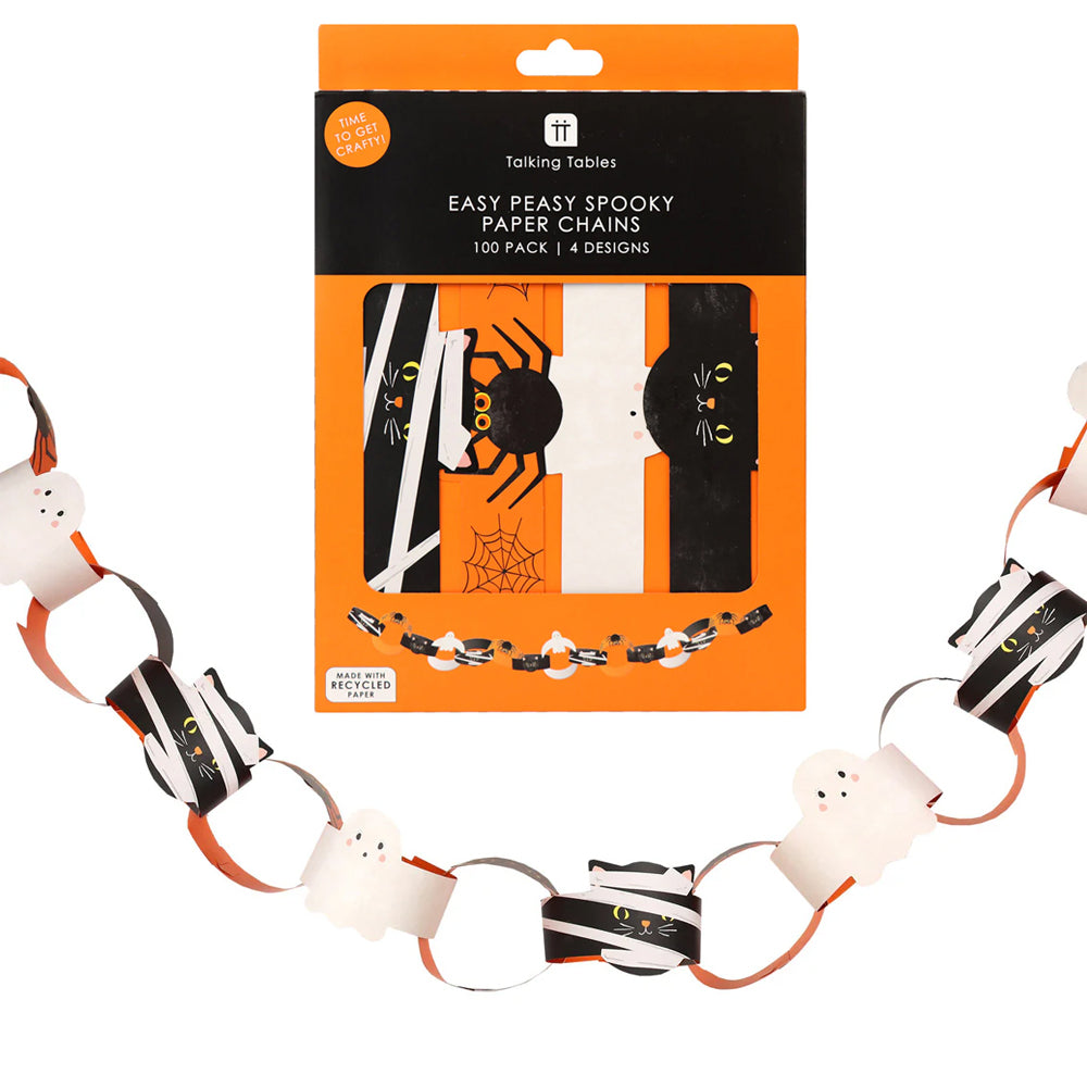 Halloween Themed Paper Chains - 100 Pack