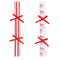 Candy Bow Christmas Saucer Crackers - 8 Pack