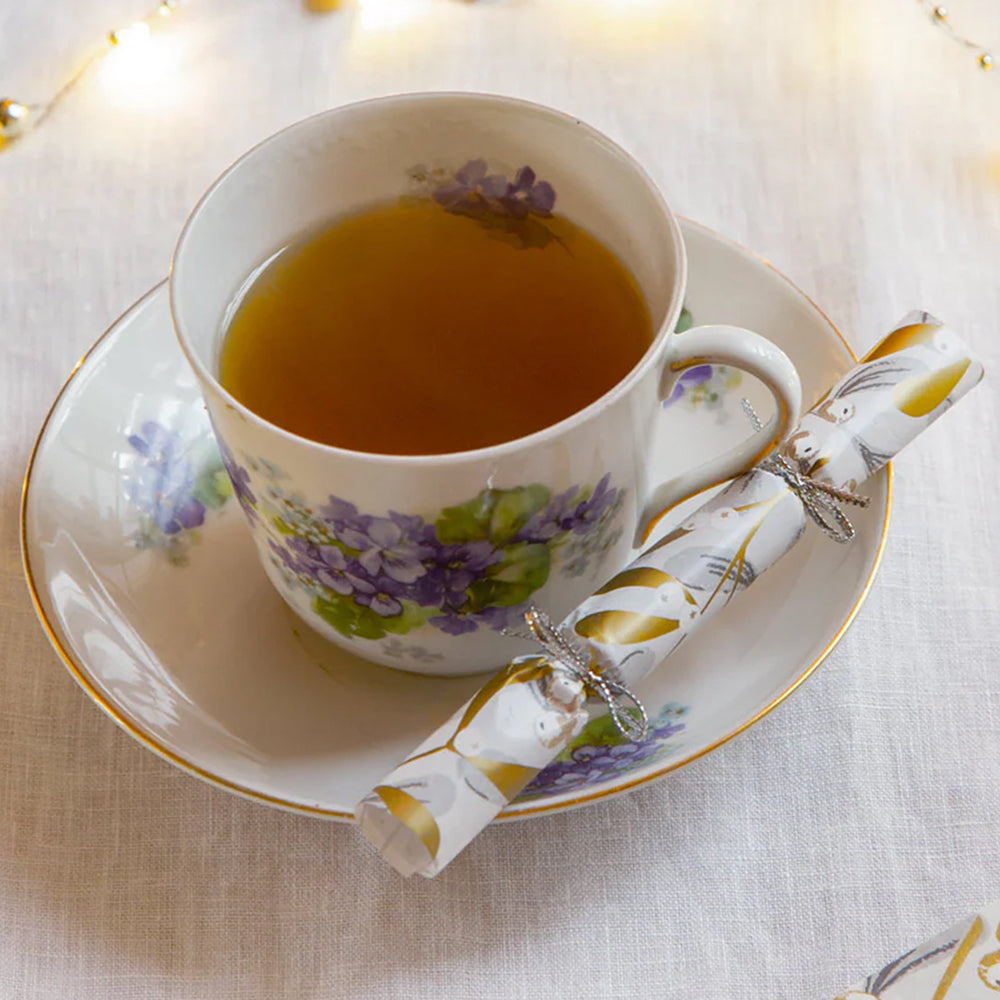 Mistletoe Christmas Mini Saucer Crackers - 12cm - Pack of 8