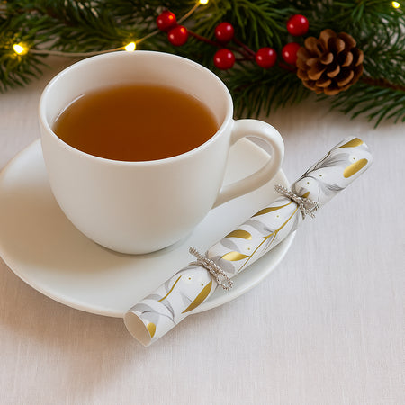 Mistletoe Christmas Mini Saucer Crackers - 12cm - Pack of 8