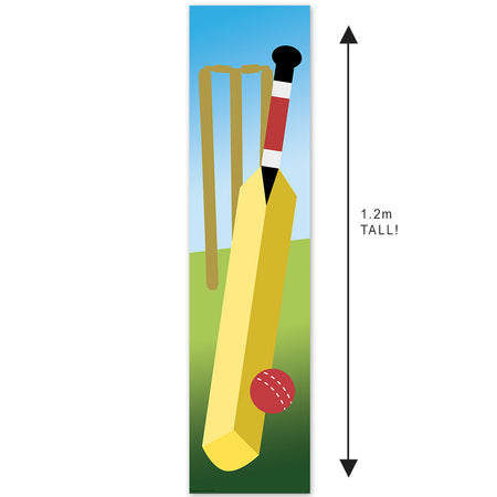 Cricket Bat, Ball and Wicket Banner - 30cm x 120cm