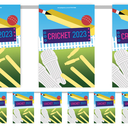 World Cricket 2023 Paper Bunting Decoration - 2.4m