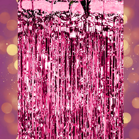 Dark Pink Foil Curtain - 2.5m x 90xm
