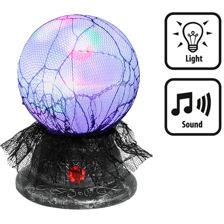 Crystal Ball Prop With Flashing Light and Sound - 19cm