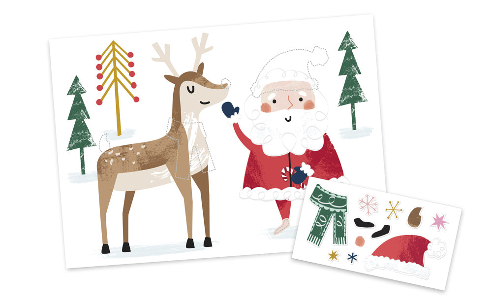 Santa & Reindeer Christmas Crackers - 10" - Plastic Free - Each
