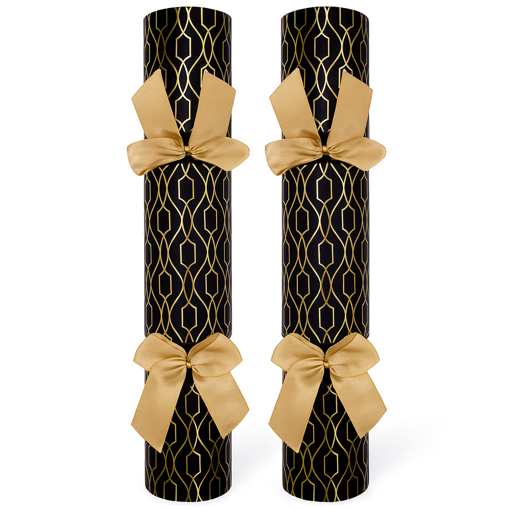 Black & Gold Luxury Christmas Crackers - 13" - Each