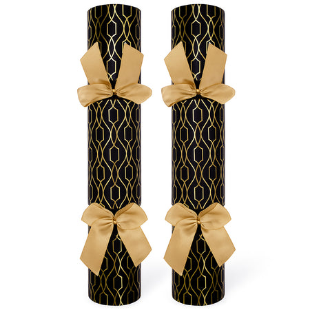 Black & Gold Luxury Christmas Crackers - 13