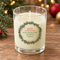 Personalised Christmas Foliage Unscented Candle in Glass Holder - 6.5cm