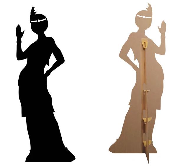 Flapper Pair Silhouette Lifesize Cardboard Cutout - 1.7m