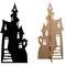 Large Haunted House Silhouette Cardboard Cutout - 1.86m