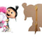 Despicable Me Agnes with Fluffy Unicorn Cardboard Cutout - 1.18m